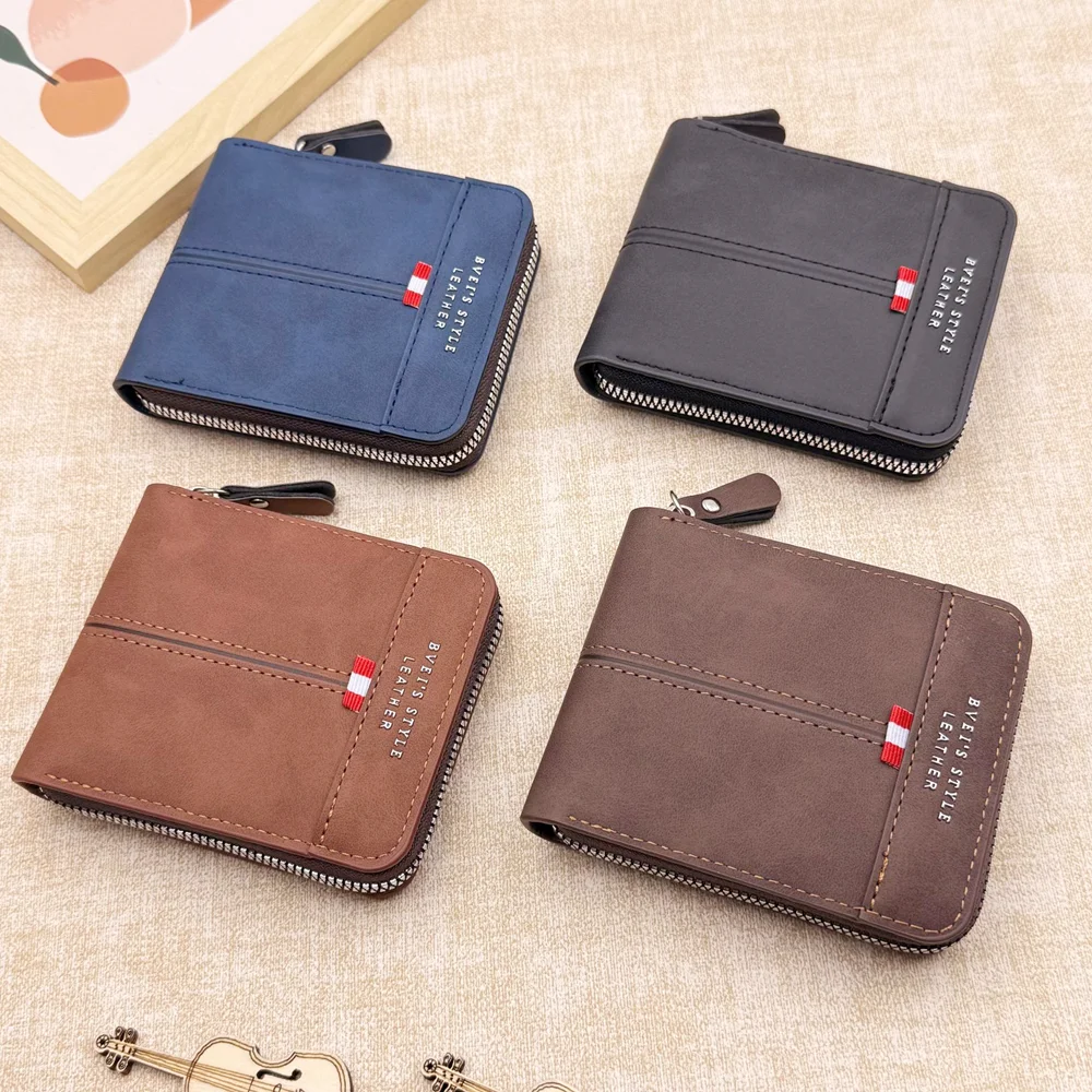 New Men's Wallet, Stylish Business Wallet Large Capacity with Multiple Card Slots and Coin Pocket for Daily Use and Travel