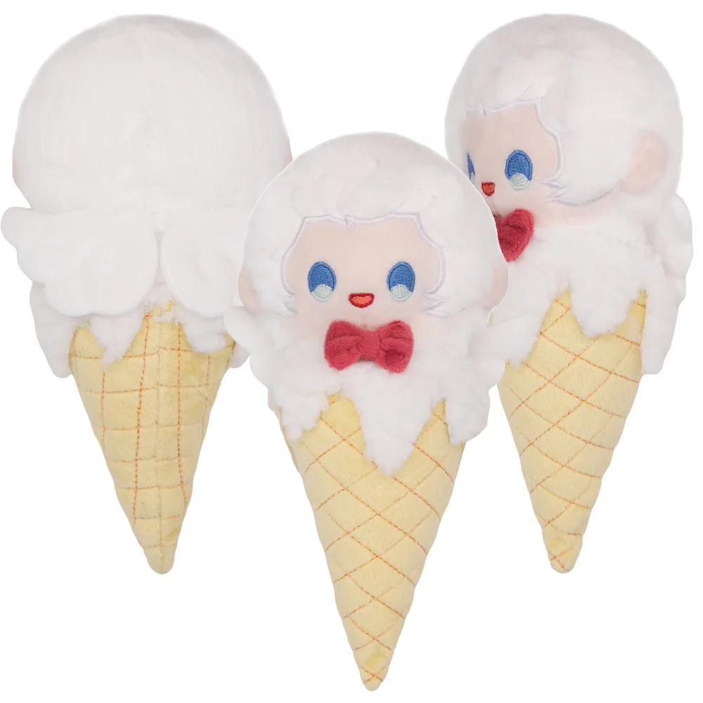 Aziraphale Ice-cream Cone Cosplay Plush Movie Good Cos Omens Plushies Cartoon Soft Stuffed Mascot Birthday Xmas Gift Halloween