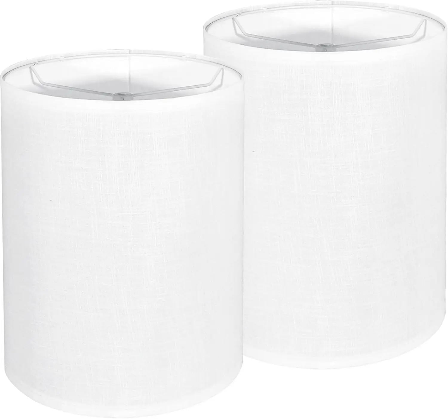 

Tall Lamp Shades Set of 2, Drum Lampshade for Table Lamps Floor Lamp, 10" Top X 10" Bottom X 13" High White Large Line F
