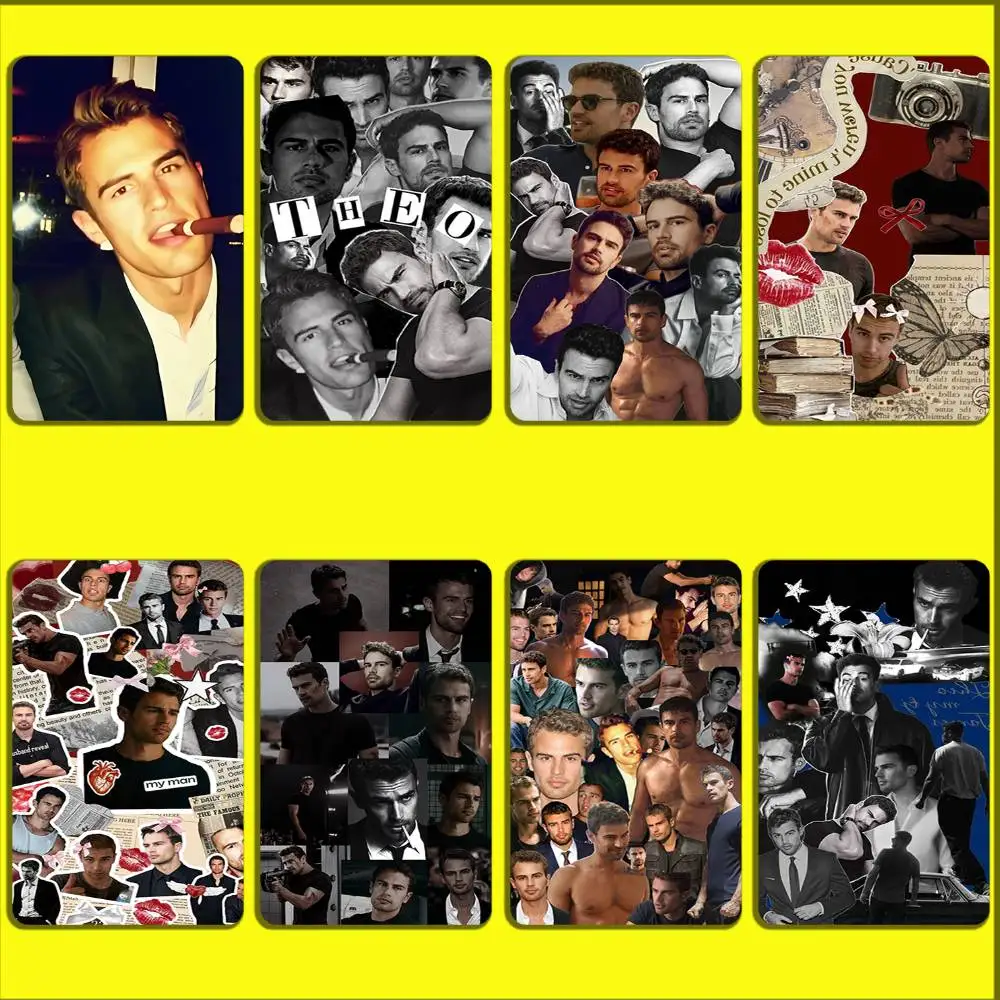 

Actor T-Theo James Collage Card Stickers For Debit Bank Credit Cards Metro Bus Pass Sticker Decoration Cover Skin