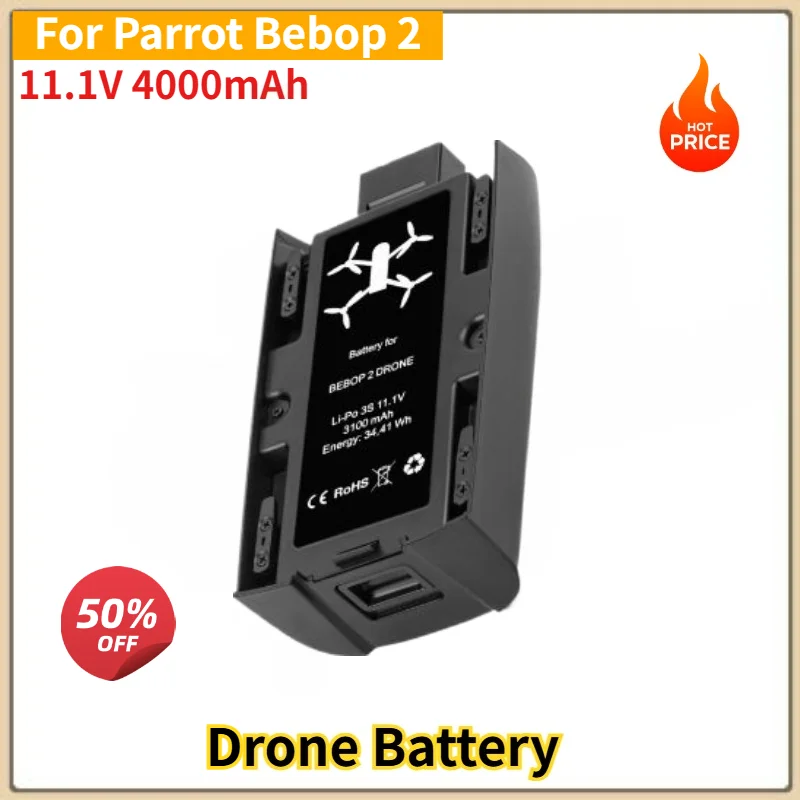 Drone Battery for Parrot Bebop 2 Drone High Quality 11.1V 4000mAh Replacement Battery