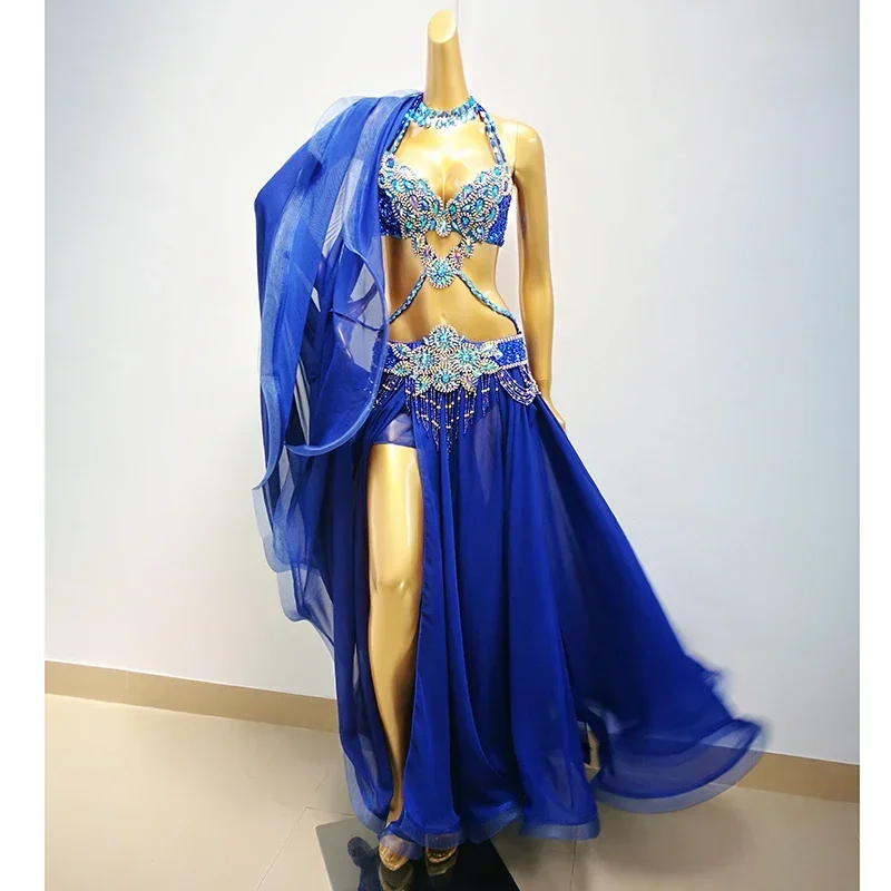 

Bollywood Show girl Dancer Belly Dance wear Sexy Women Performance Outfits Professional Belly Dance Costume Set