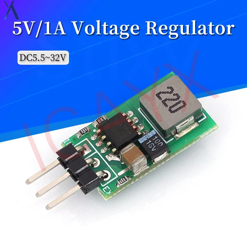 

DC5.5-32V to 5V/1A Voltage Regulator Replace TO-220 LM7805 5V Positive Voltage Regulators Input 5.5-32v To 5v1a Buck Module