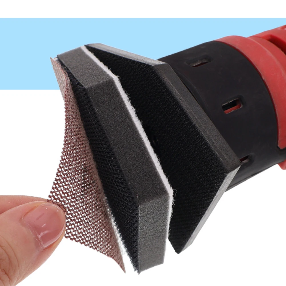 

Flocked-Back Sandpaper Grinding Sander Pad Black Self-Adhesive Pentagon 63x88x10mm Sponge Pad Sanding Sheet For Wood & Metal