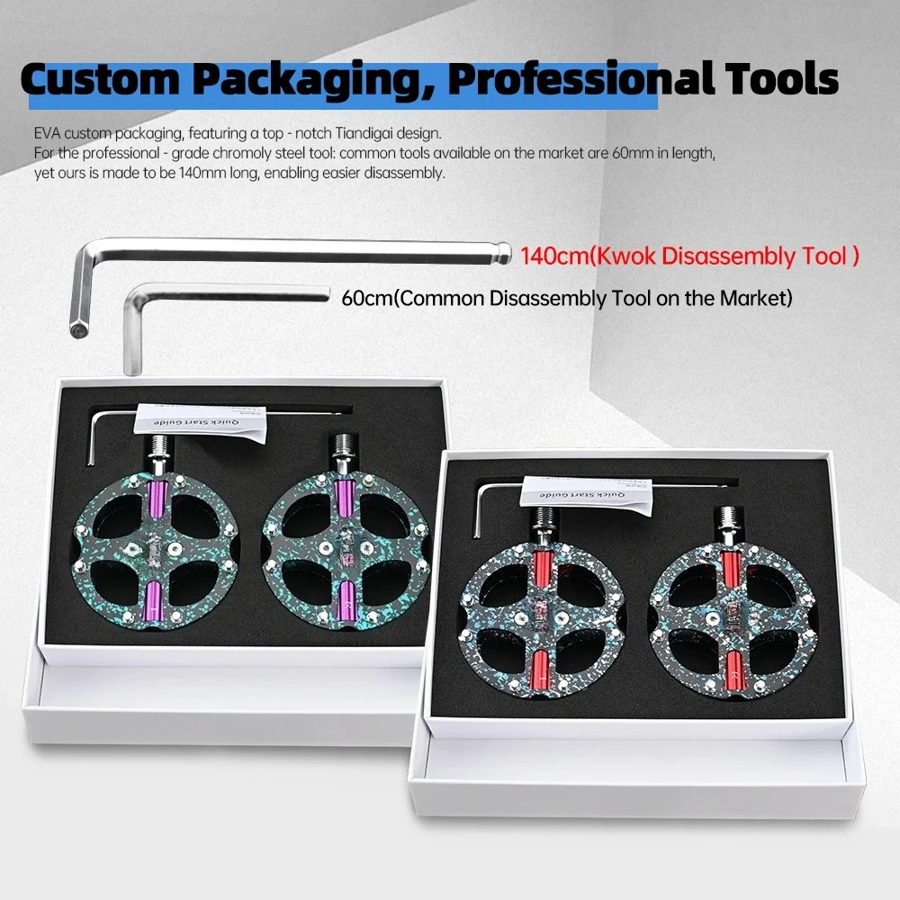 Turquoise Camouflage Durable Bicycle Parts Road/MTB/Folding Bicycle Pedal Numerical control Alloy cleats 3 Bearings