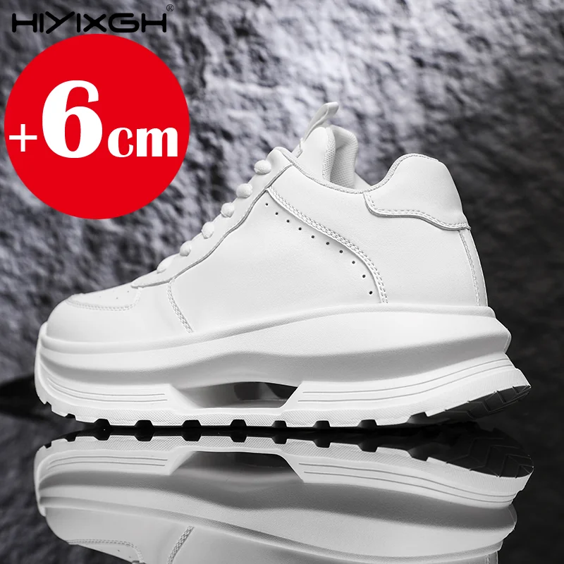 

Новая мужская обувь с невидимой внутренней частью, увеличивающая рост, модная спортивная обувь 6 см, белые туфли, повседневные кроссовки в британском стиле, увеличивающие рост