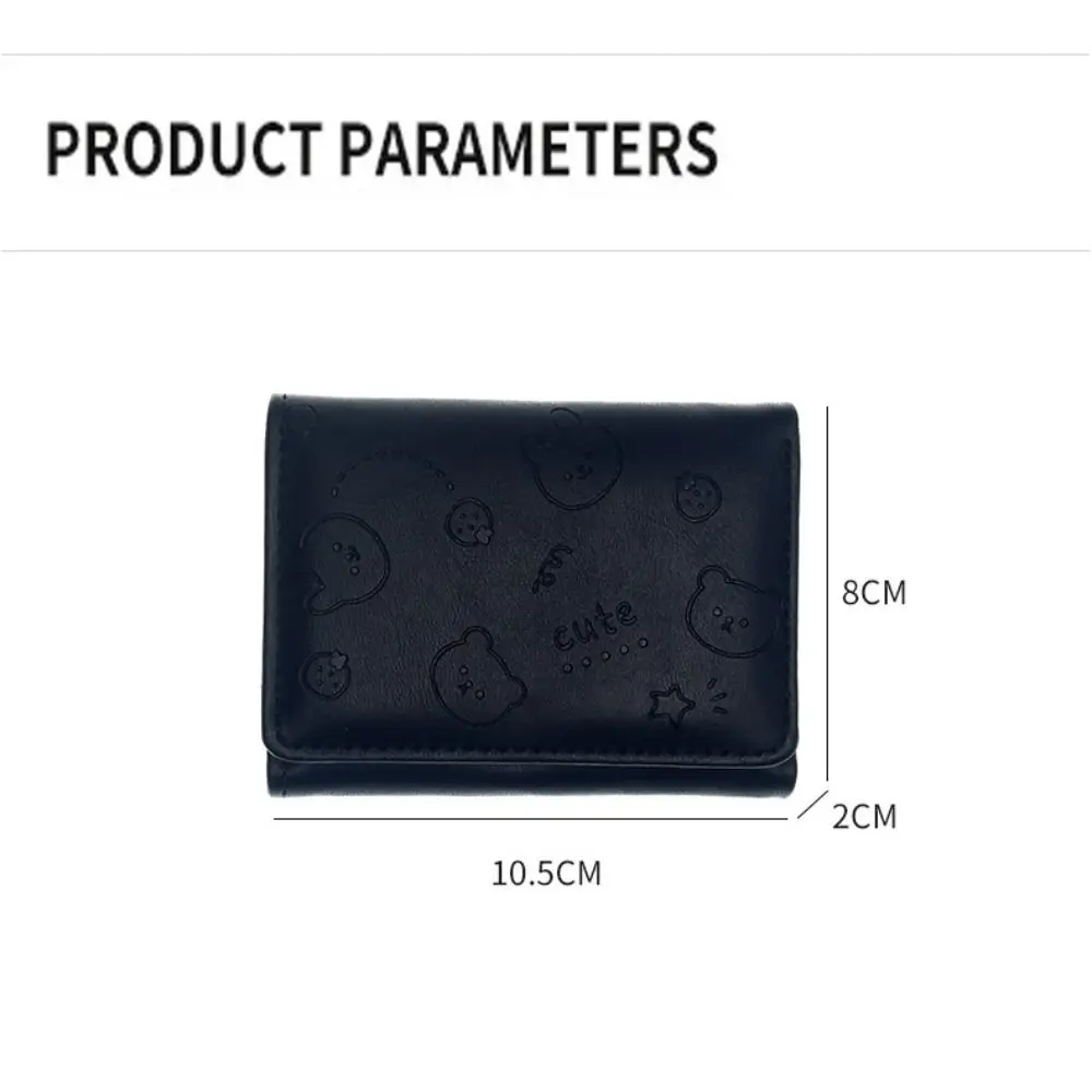 Carteira pequena de couro PU para mulheres, mini Lady Coin Purse, bolsa de bolso feminina, menina