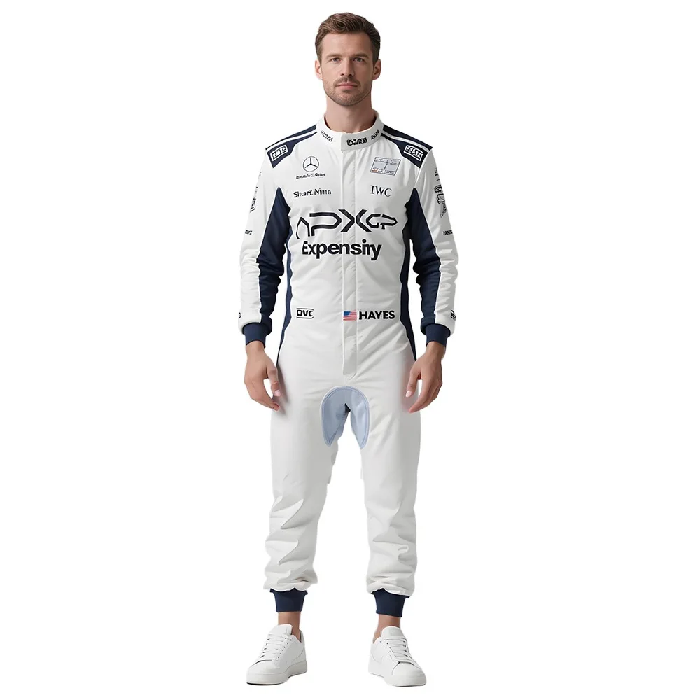 

F1 2025 The Movie Brad Sonny Pitt Hayes Racing Suit&Necklaces 1-Piece Adults Kids Riding Gear Set Mens Halloween Party Jumpsuit