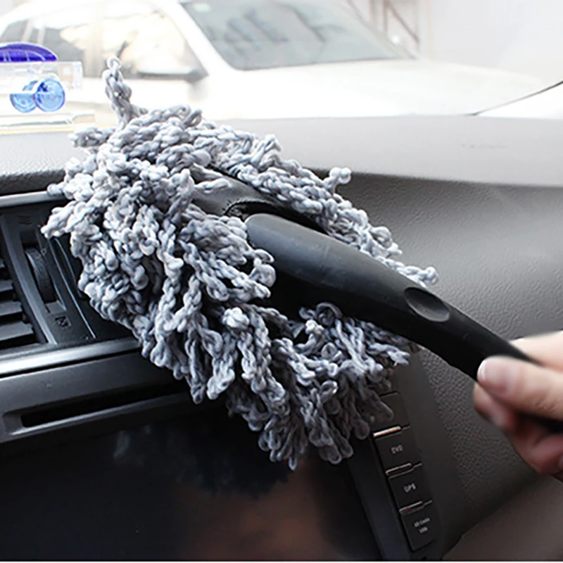 30cm Mini Car Wax interior Microfiber Towel Exterior Cleaning Wheel Wash Duster Detail Brush Detailing Washing Tools Detachable