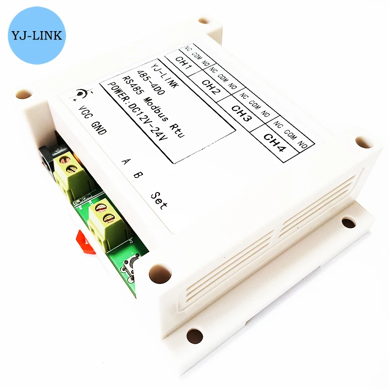 485-4DO RS485 4-Channel Relay Remote Control Switch Delay Output Modul Modbus Rtu