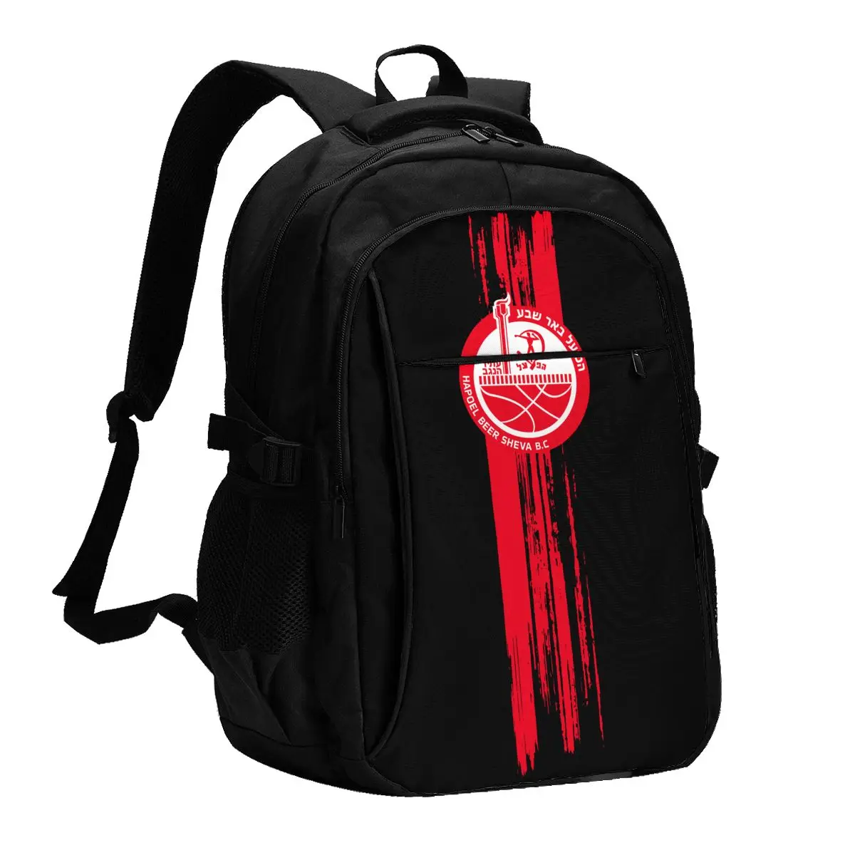 

Israel Hapoel Beer Sheva Bc Large Durable Travel Laptop Backpack Water Resistant Bag with USB Charging Port Business Daypack