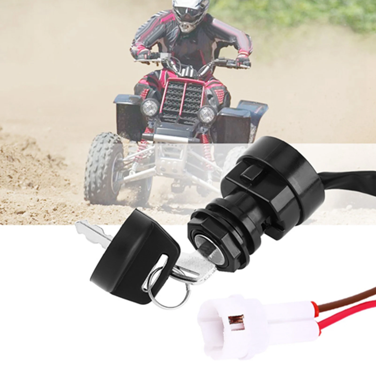 Interruptor de llave de encendido ATV para motocicleta, 2 pines, Yamaha YFM 350 Bruin 660R 700R Raptor 350X Warrior