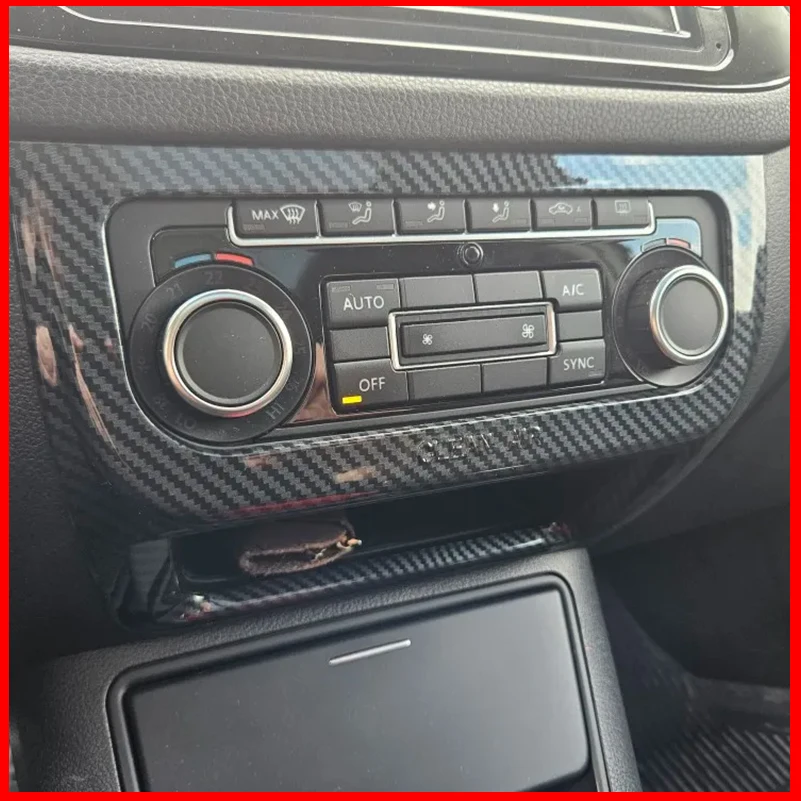 

Car Styling For VW Tiguan 2010-2015 Center AC Control Panel Decoration Cover Sticker Trim Moulding Strip Auto Parts Accessories