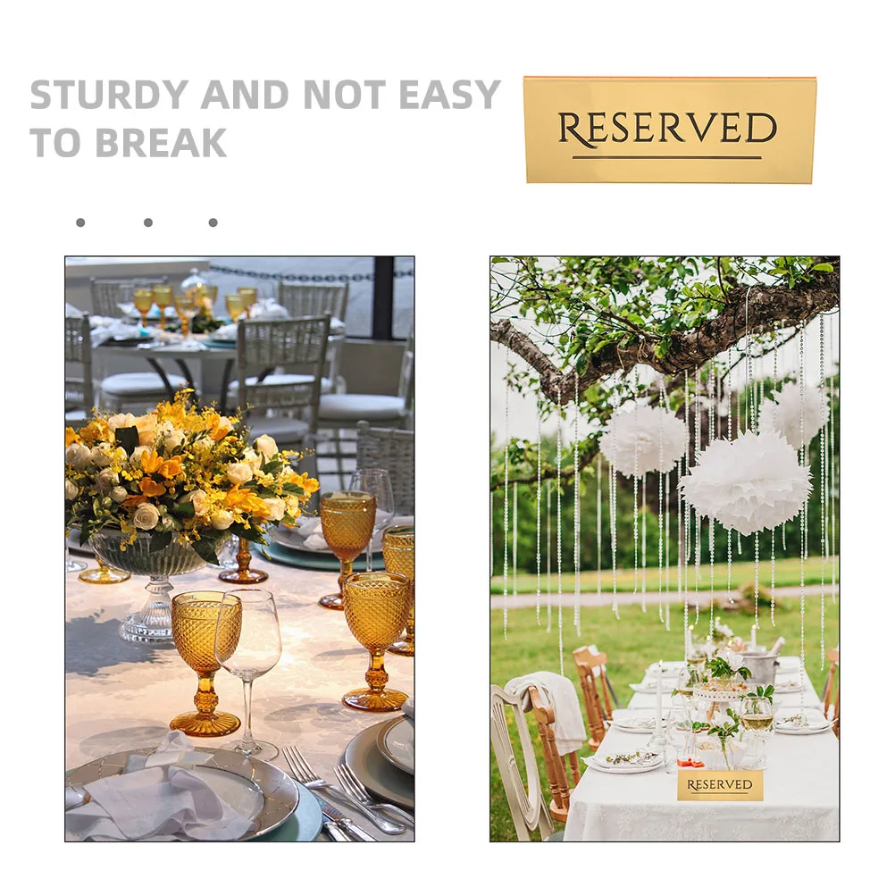 

4Pcs Acrylic Reserved Signs Reserved Seating Cards for Weddings Parties Banquets Table Management Table Signs Sign for Wedding