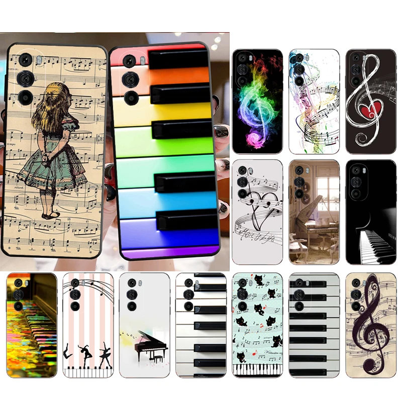 Etui na telefon Motorola Edge 50 40 Pro 60 50 40 30 Ultra Neo Fusion Moto G85 G72 G53 G54 G84 G13 G32 nuta muzyczna pianino