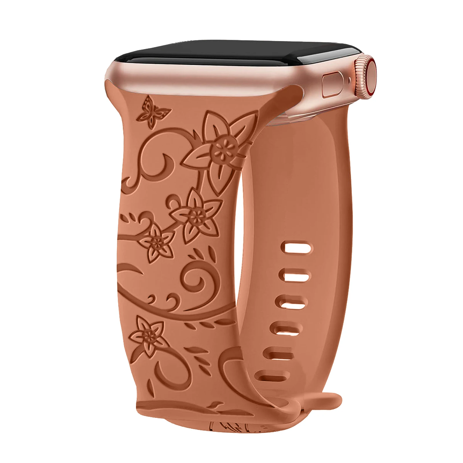 Gravierte Armbänder für Apple Watch Band 10 46 mm 42 mm 40 mm 44 mm 45 mm Blumenarmband Correa iwatch Serie 11 9 8 7 6 Ultra 2 3 49 mm