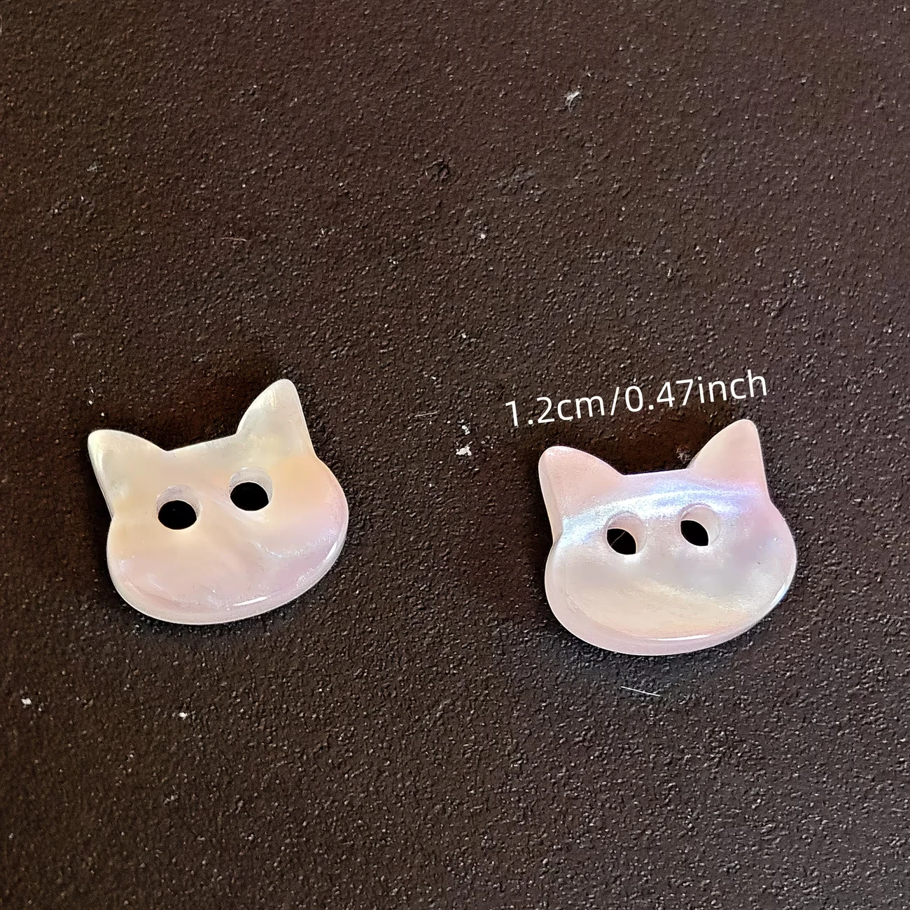 10 Stück Harz-Imitation Perlmuttrosa Perlglanz-Katzenaugenknöpfe DIY Handgefertigte Dekorative Knöpfe – Detail 2
