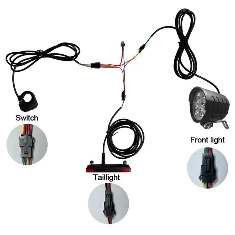 Ebike Switch DK226 With QD168 Frontlight DR001 Taillight Warning Light Turn Signal Horn Ebike Accessories