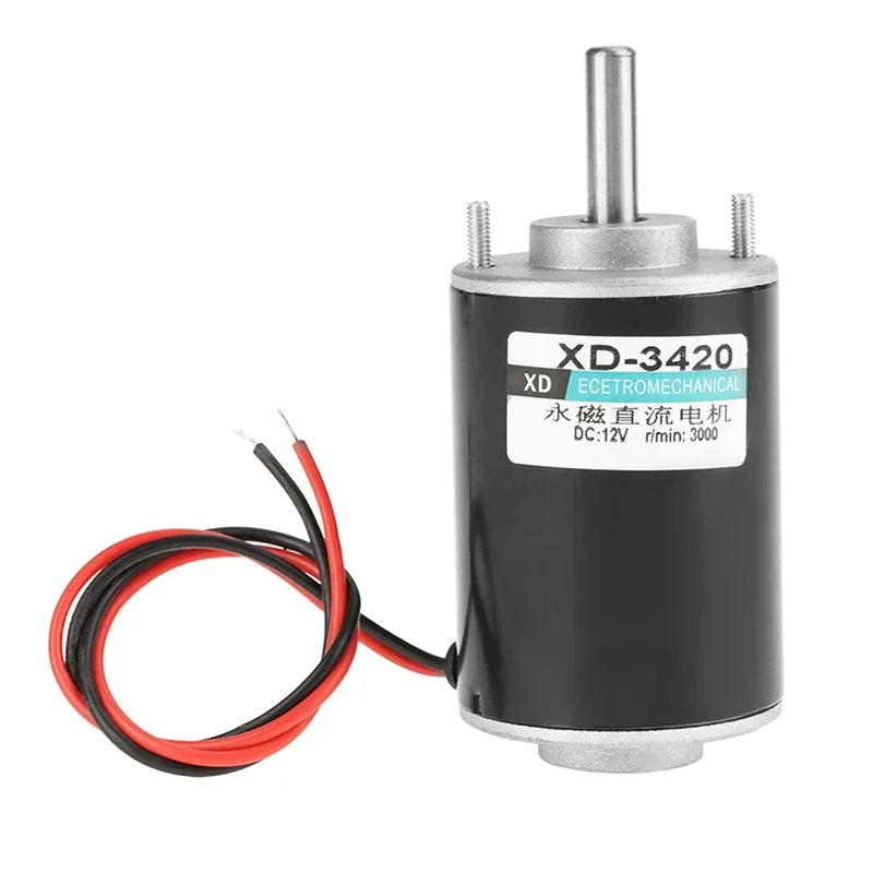 XD-3420 24V 7000 RPM High Speed Motor,30W Miniature Motor,DC Speed Regulating Motor 12V 3500RPM Permanent Magnet DC Motor