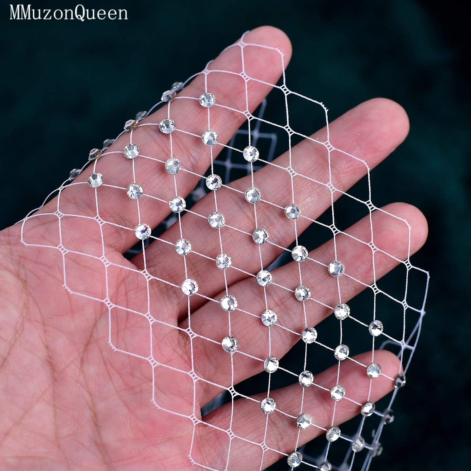 TOPQUEEN الزفاف شبكة الحجاب قفص العصافير الحجاب مع حجر الراين أنماط مختلفة للإزالة مسحوق أحمر الخدود واحدة اكسسوارات الحفلات Ma53