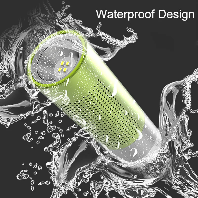 

BT201 Small Flashlight Bluetooth Speaker Wireless TF Card Outdoor Waterproof Portable Speakers Metal Mini Stereo Sports Riding