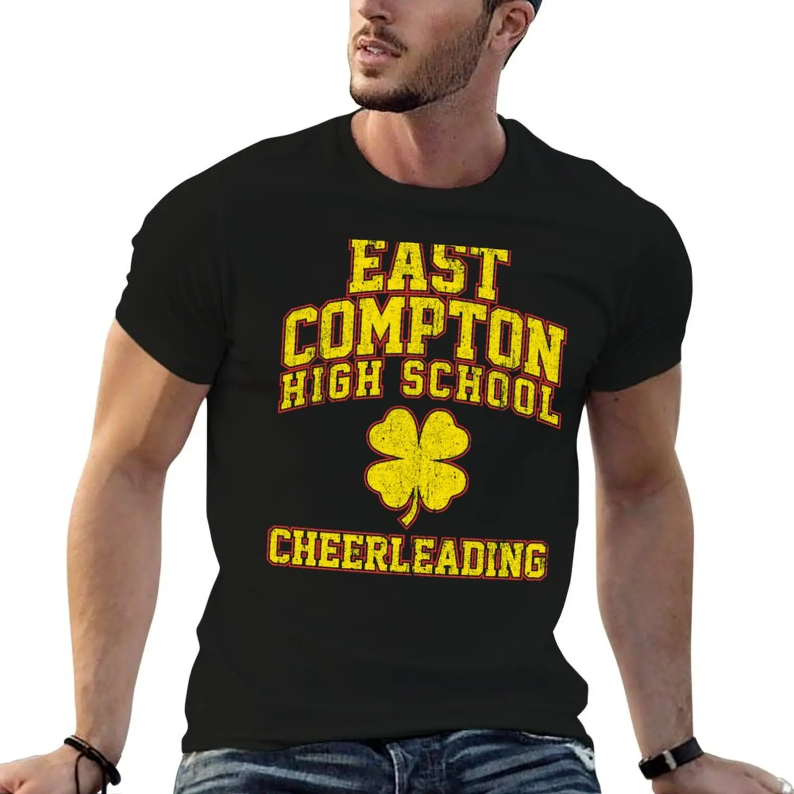 East Compton High School Cheerleading T-Shirt custom shirt vintage anime shirt black t-shirts for men