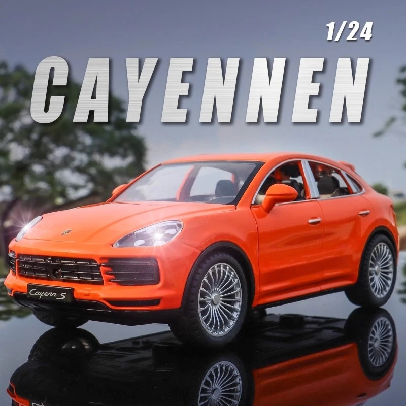 

1:24 Cayenne S Coupe SUV Alloy Model Car Diecast Scale Static Collection Sound & Light Toy Car Gift For Kids