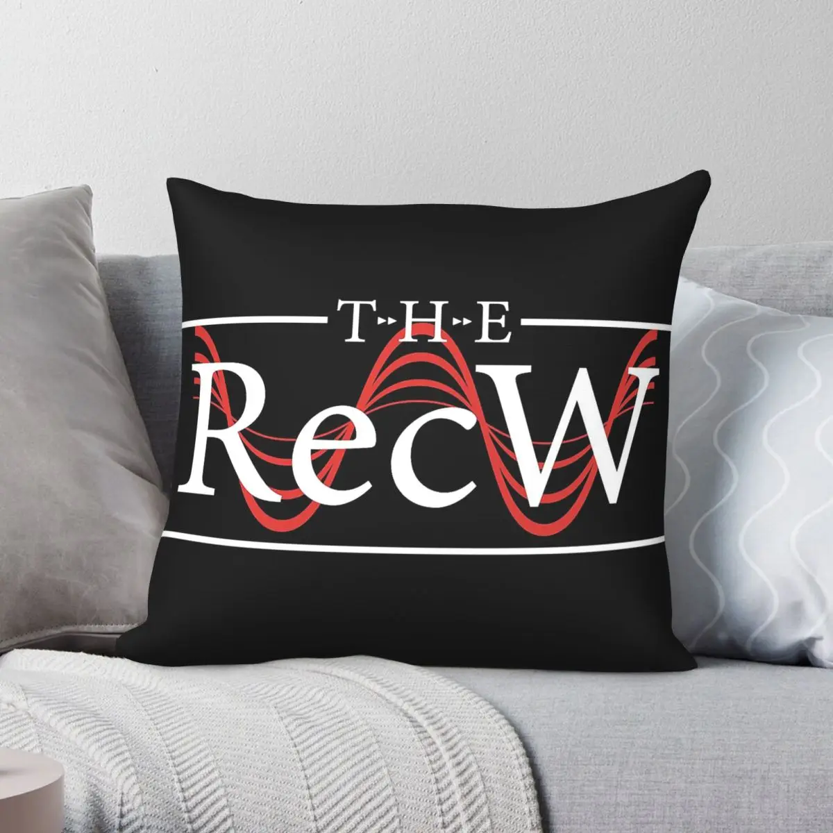 Recw Condensed Chillicothe Square Pillowcase Polyester Linen Velvet Pattern Zip Decorative Pillow Case Home Cushion Cover