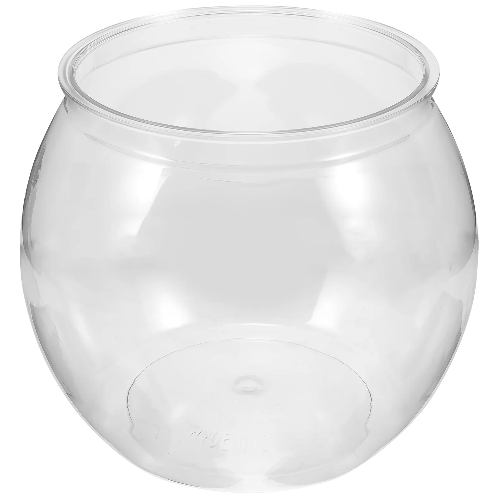 

Small Fish Bowls Goldfish Holder Tank Plastic Round Aquarium Transparent for Desktop Portable Office