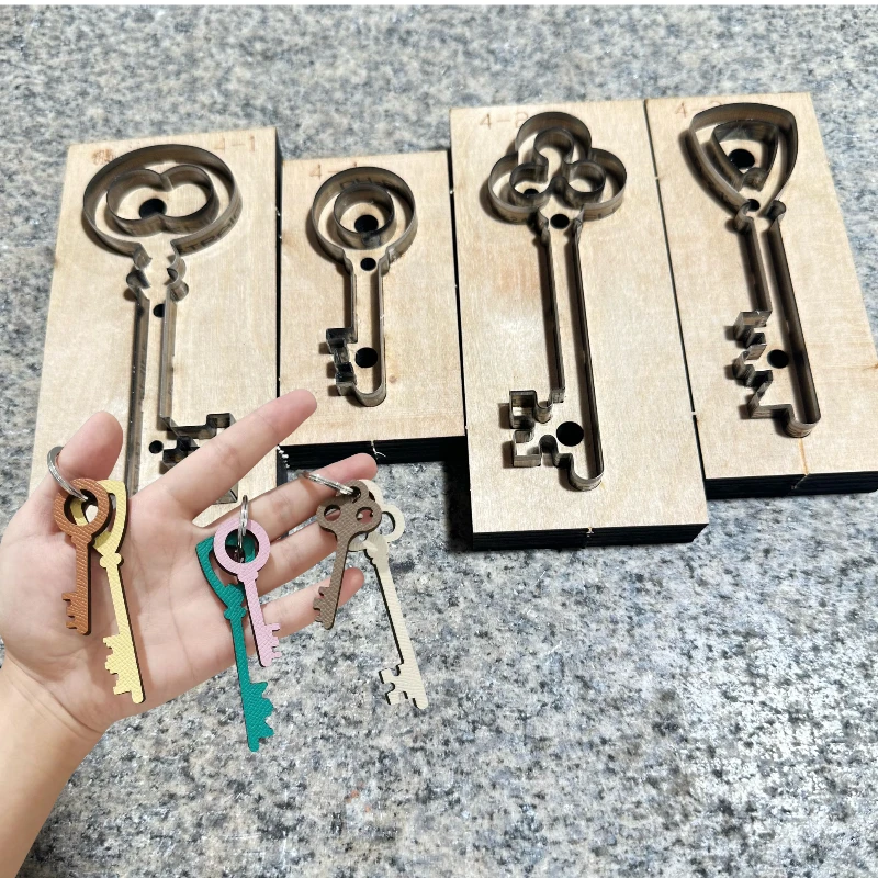 Leather Key Shape Hanging Ornament Knife Die H House Key Pendant Keychain Pendant Knife Die