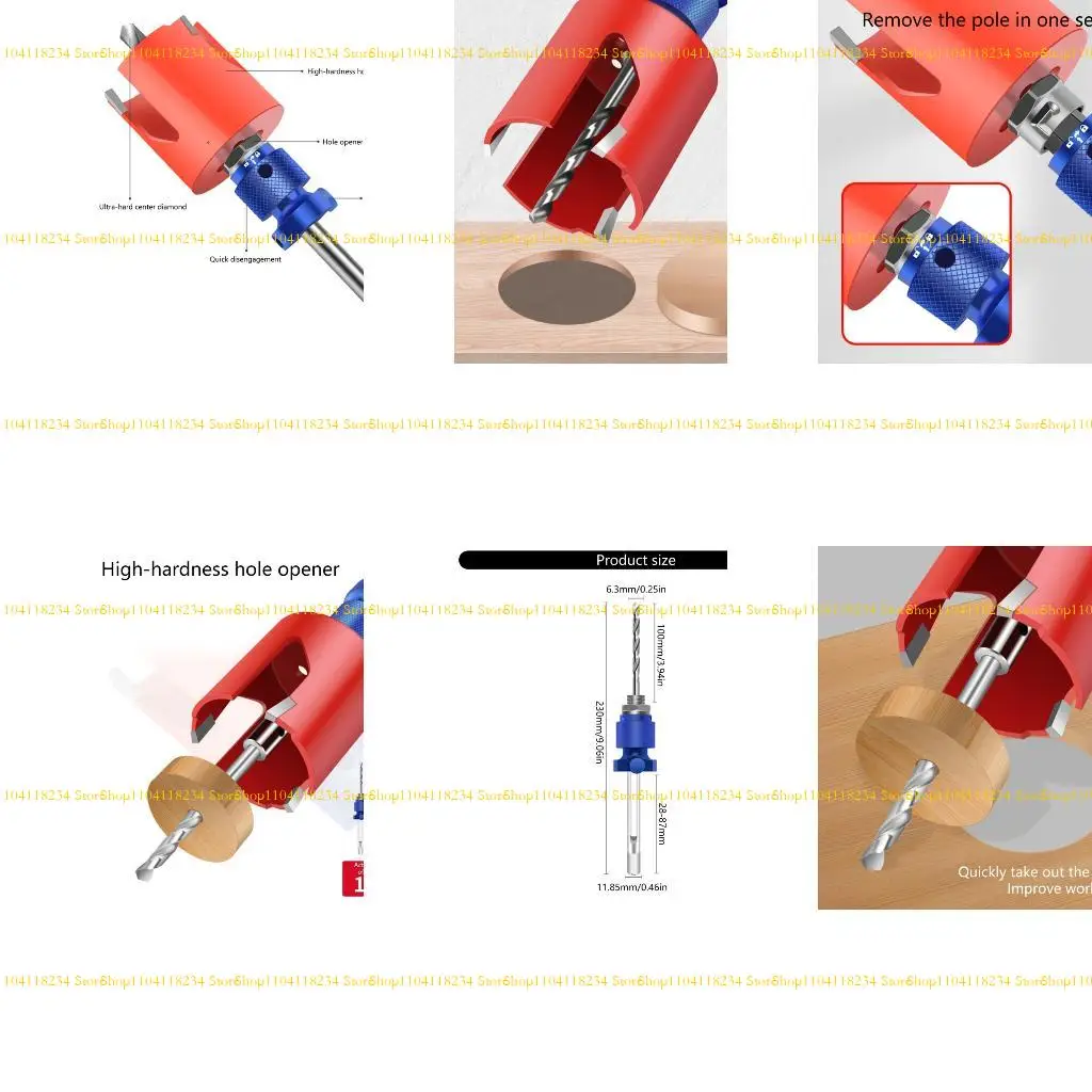 

P9FB Heavy Duty Metal Hole Opener Connecting Rod for Electric Drill Tool
