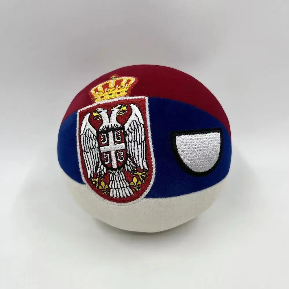 15/20cm The Republic of Serbia Ball and Beret hat bouncing ball Sing and learn to speak Cosplay Polandball Plush Toy for Gift