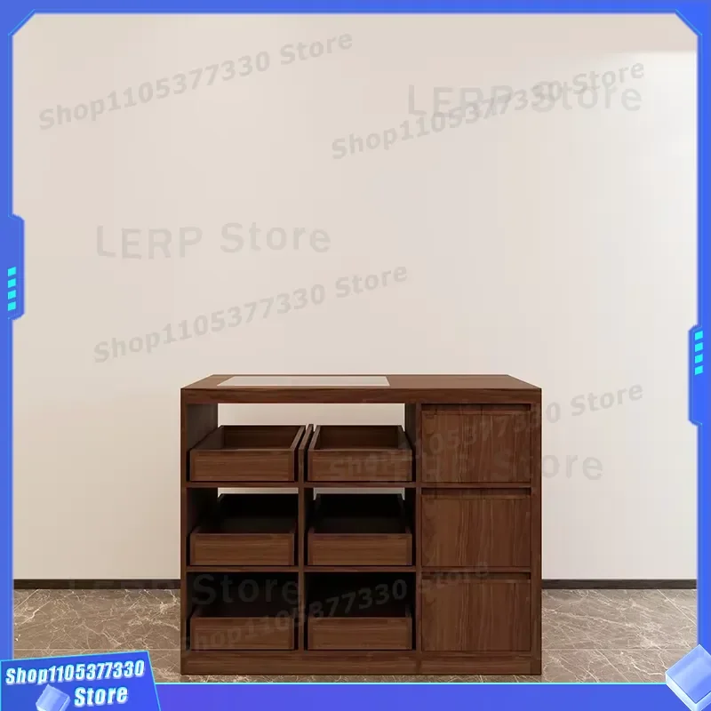 Solid Wood Clothing Store Display Stand Retail Shop Nakajima Design Checkout Counter Reception Desk for Boutique Garment