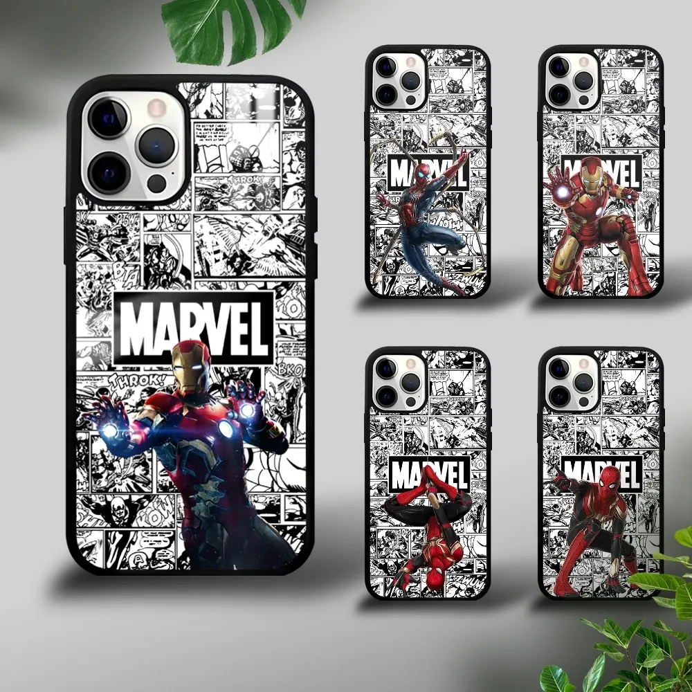 

Iron Man Spiderman Phone Case For iPhone 16 15 14 13 12 11 Pro Xs Max Mini Plus Celulares Hard Funda