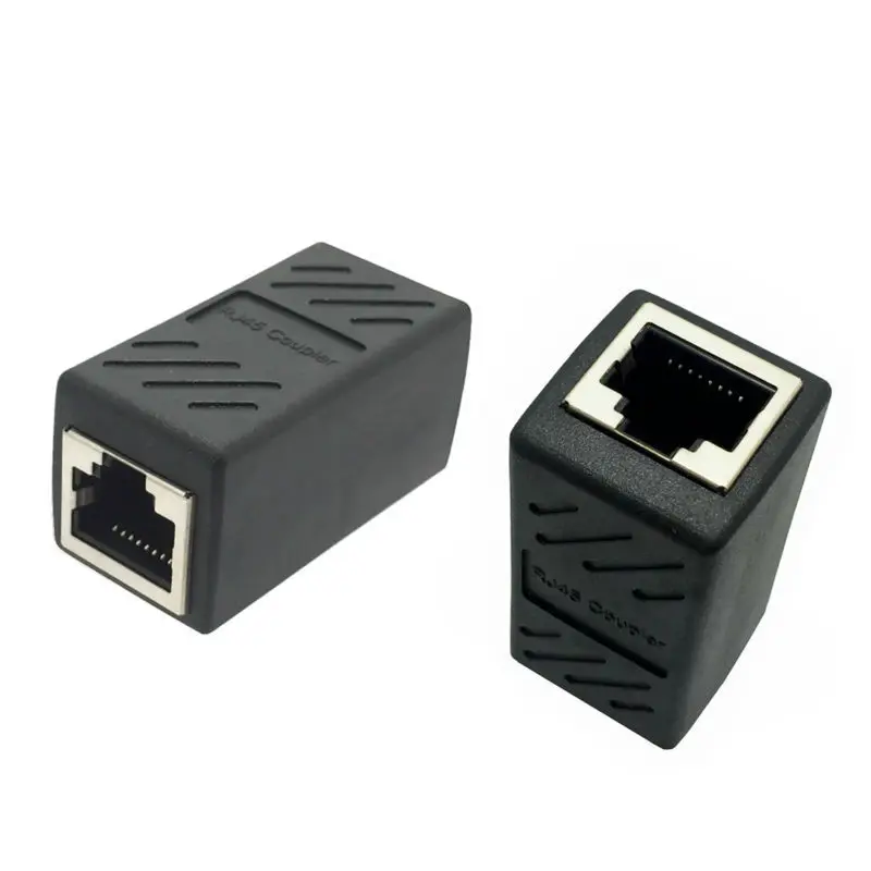 Conector LAN hembra a hembra, acoplador de caja de Cable de 4x2x2cm, red de Internet de 1,6x0,8x0,8 pulgadas