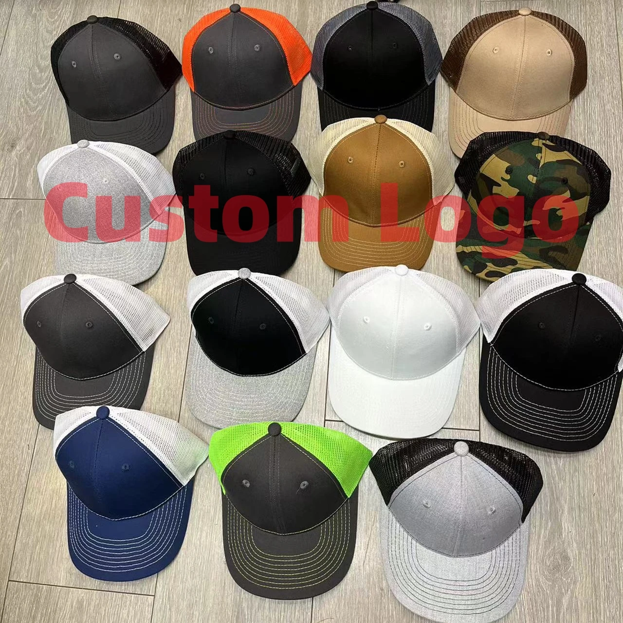 Gorra de camionero con logotipo bordado personalizado para hombre, Kpop, malla en blanco, Gorras de béisbol, Gorras de sol, 112