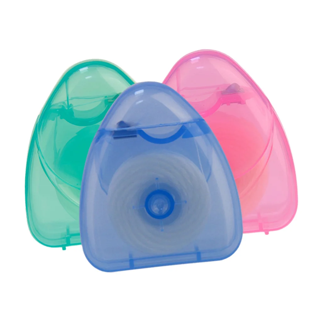 3 szt. 50M Nić Dentystyczna z Mikrowoskowym Wykończeniem, Cienka Poliestrowa Nić Interdentalna do Usuwania Osadu, Miętowa Higiena Jamy Ustnej, Przenośna do Zębów