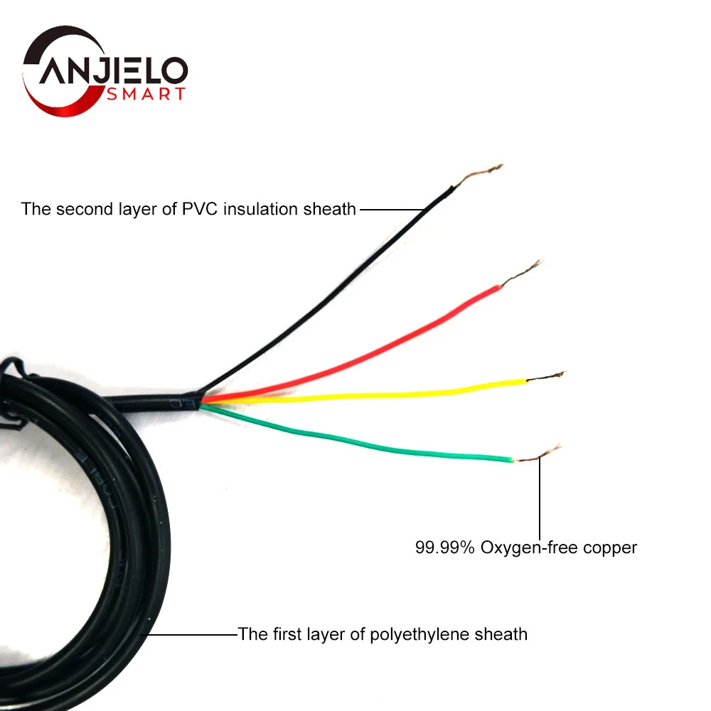 

Anjielosmart 10M/20M/30M Video Extend Cable 4x0.2mm Tinned Copper Wire for Video Intercom System