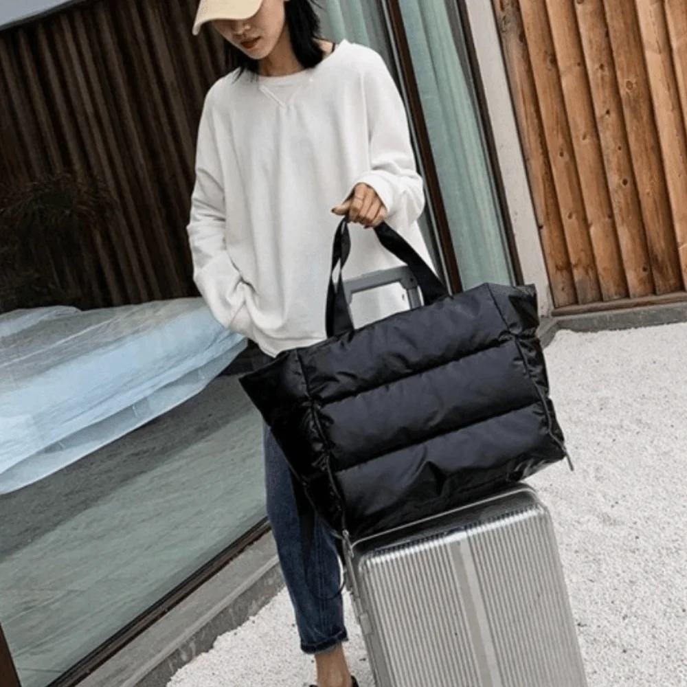 

Fashion Solid Color Travel Tote Bag Nylon Soft Shoulder Gym Sports Bag Large Capacity Foldable Yoga Mat Bag Yoga Practice