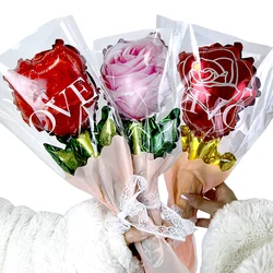 10pcs Mini Rose Flower Balloons Rose Shaped Balloons Valentines Day Wedding Decor Girl Gift Baby Shower Birthday Party Supplies