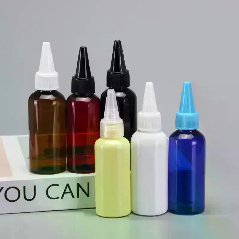 10Pcs Squeeze Pointed Tip Plastic Bottle Leak Proof Screw Cap Liquid Dispensing Container For Ink Glue Cosmetic Craft DIY Use