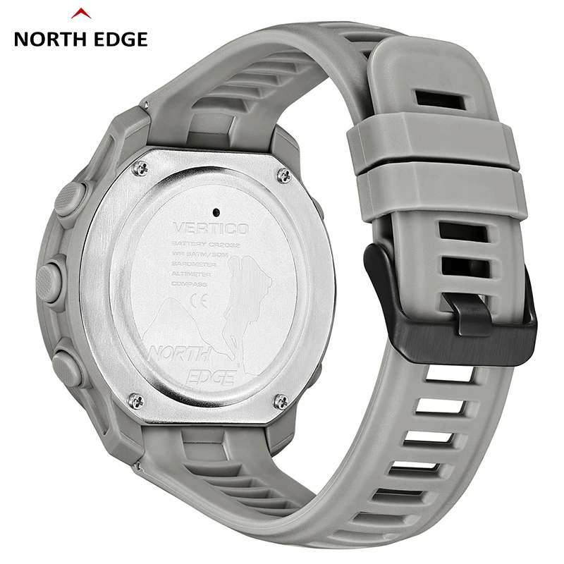 NORTH EDGE Vertico Men Digital Watch Military Sports Watches Waterproof 50M Altimeter Barometer Compass Alarm Outdoor Wristwatch