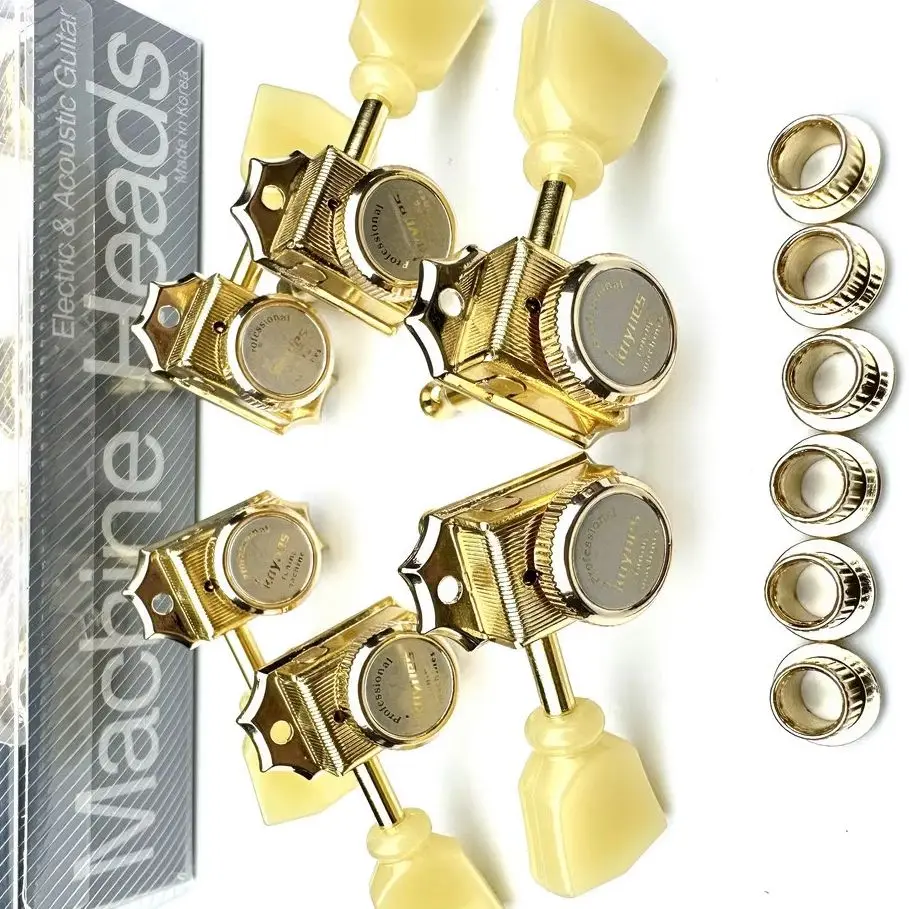 

For LP SG Vintage Vintage-style Electric Guitar Tuning Knob Stone-encrusted Head Knob String Winder Silver/Gold