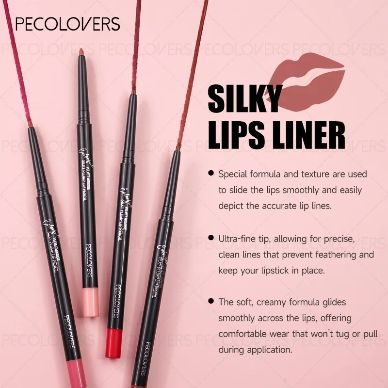 Eyeliner per labbra nude, raffigurante il contorno delle labbra, labbra piene e affascinanti, senza asciugare, cosmetici per labbra