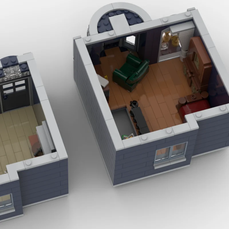 1812 pçs moc vitoriano cidade casa modelo modular blocos de construção montar diy idéia presente natal crianças brinquedo aniversário