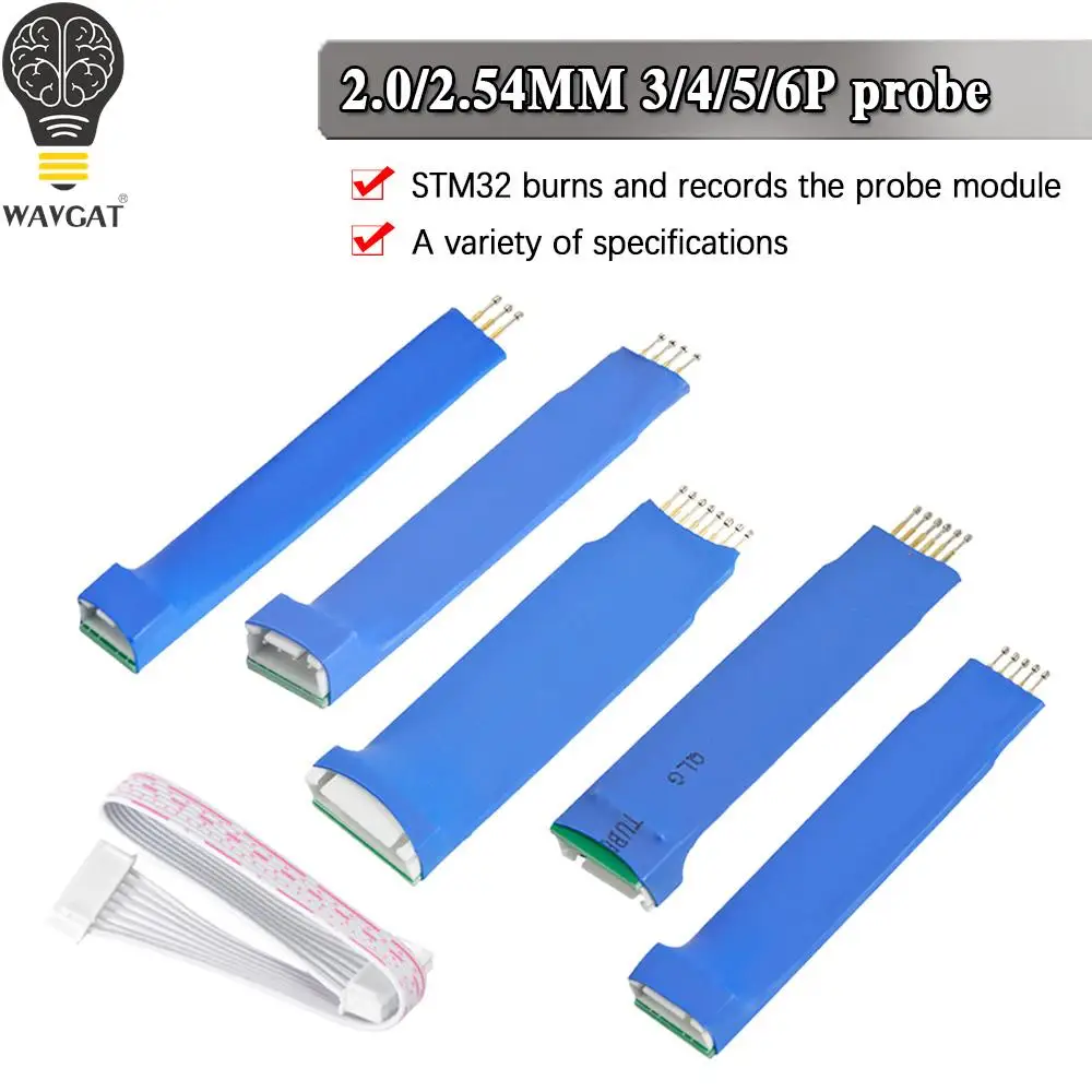 2.54mm-4P 2.00mm Test needle Spring needle 4 foot support STC STM32 STM8 1chip machine burning write microcontroller programming