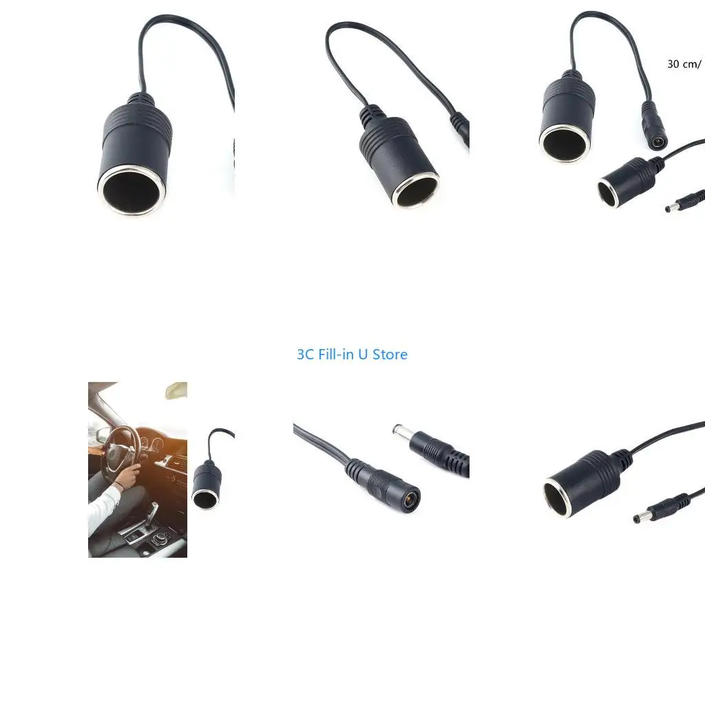 G8TA Cigarette Power Cable 5.5mm x 2.1mm Adapter for UPS Battery Backup