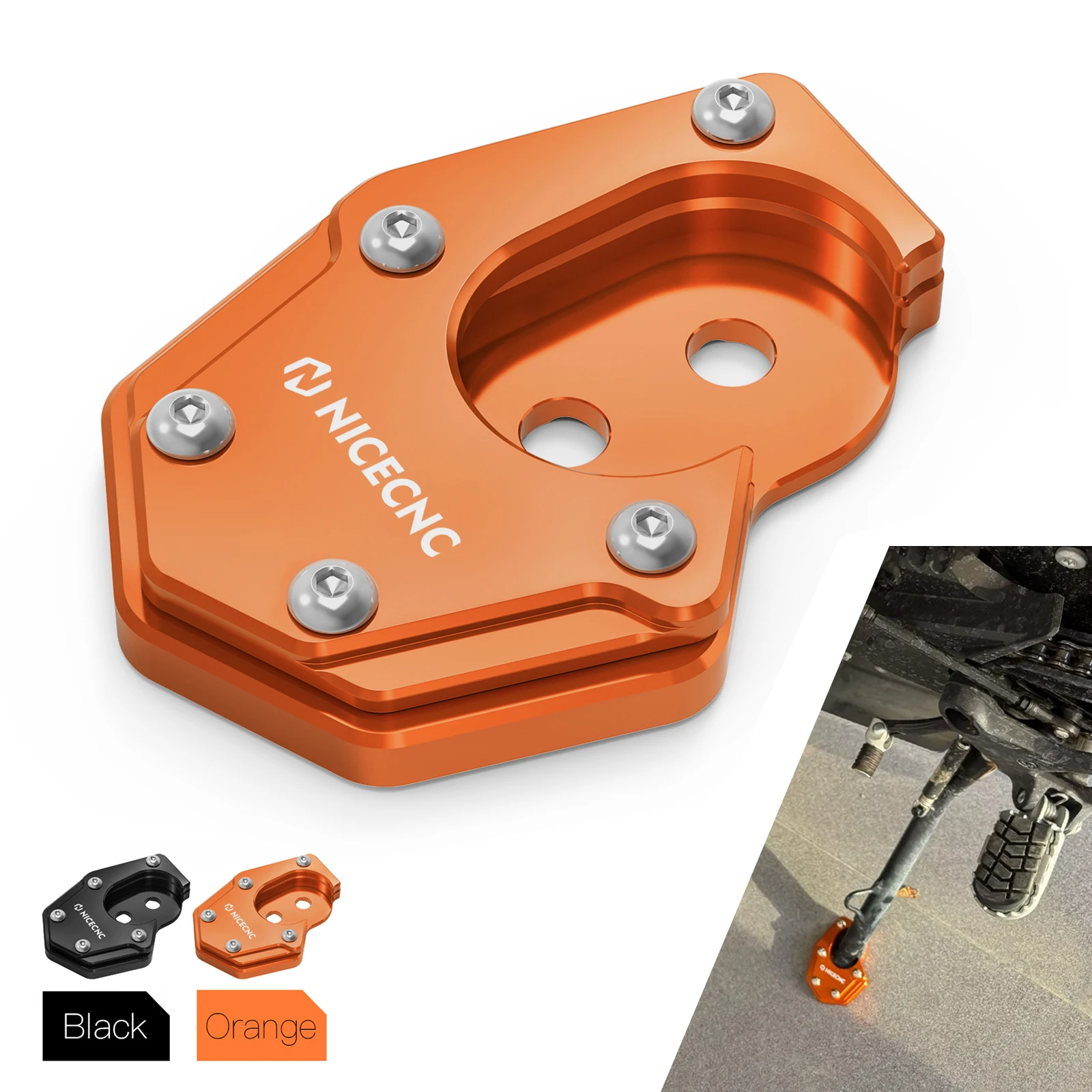 For 21-23 KTM 1290 Super Adventure R Kickstand Extension Pad for KTM 690 Enduro R 690 SMCR 19-23 790 890 Adventure/R/Rally 18-23