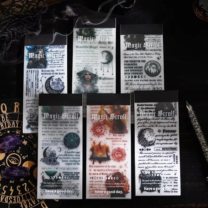 30Pcs Material Paper Scroll Sulfuric Acid Paper Handbook Vintage Notebooks Decoration Writing Cute Decoration
