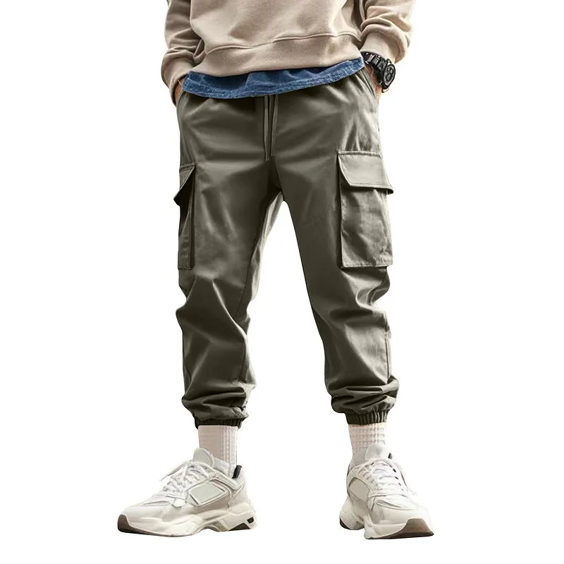 

2025 autumn and winter outdoor multi-pocket multi-functional overalls men's loose trend sports men's leggings